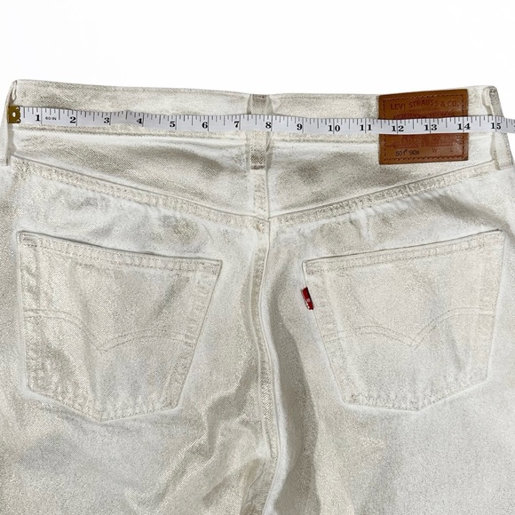 Levi’s Women Jeans Size 29 Coated 501 90s Premium Jeans in White Y2K NWOT - Picture 8 of 14